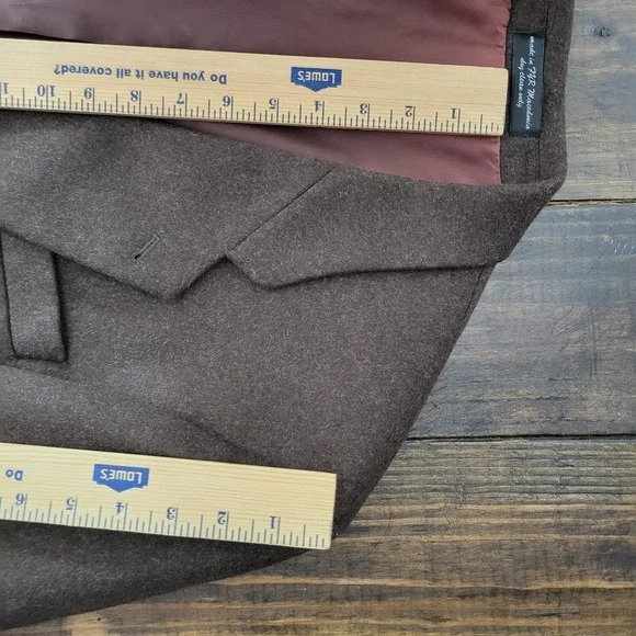 Mark Alexander Men's Sport Coat Blazer Brown Flannel Cashmere Blend 44L